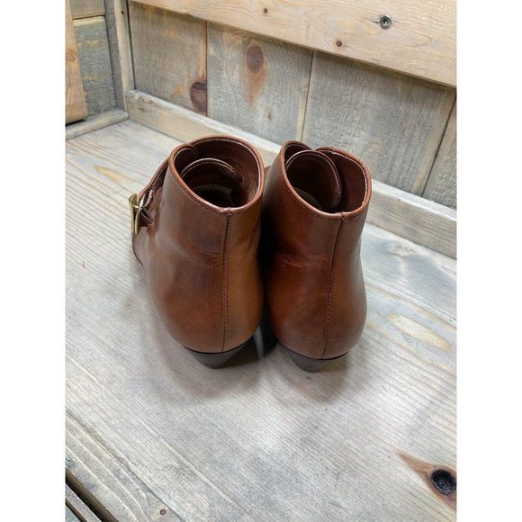 Etienne Aigner Lara II Brown Leather Womens Ankle Boots Womens 5.5M Brazil - Picture 5 of 8